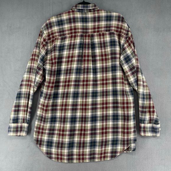 Britches Cabin Shirt Button Down Flannel Mens M Red Blue Heritage Plaid Cotton - Picture 2 of 10